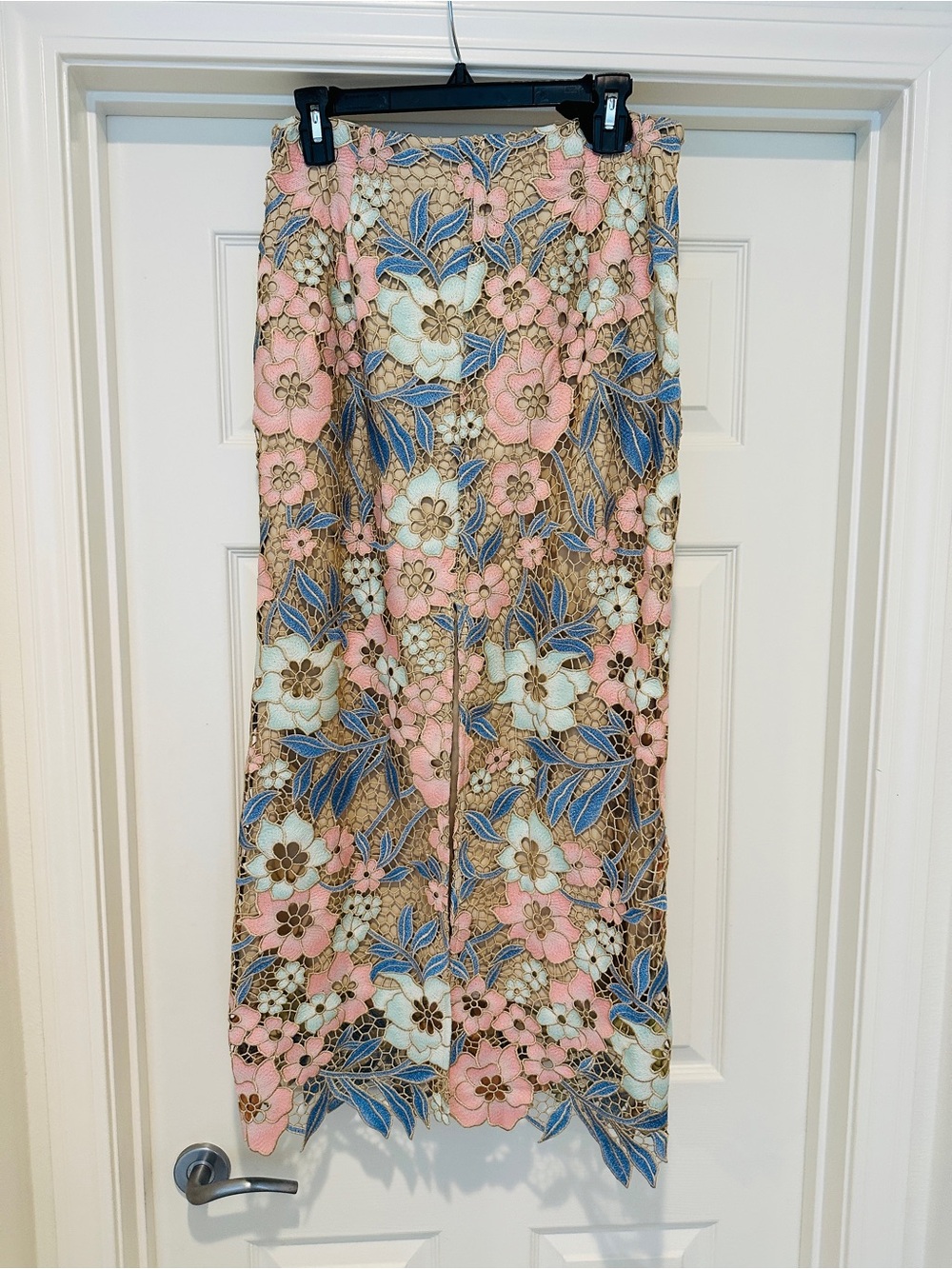 NWT Pastel Floral Lace Maxi Skirt - Pink & Blue - Picture 5 of 6